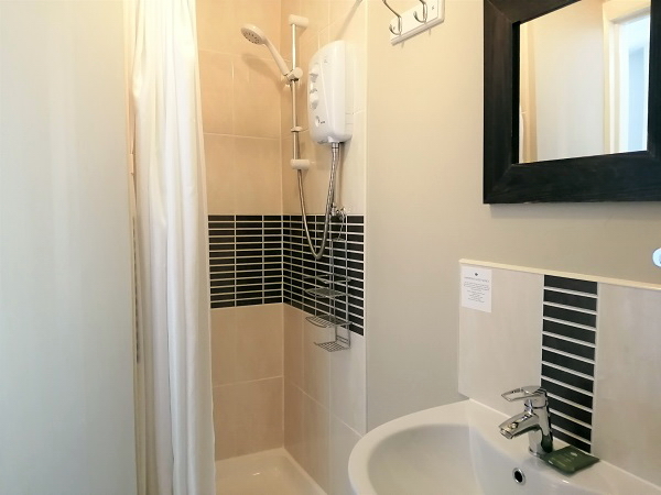 Room 5 - En-suite with shower, basin and WC